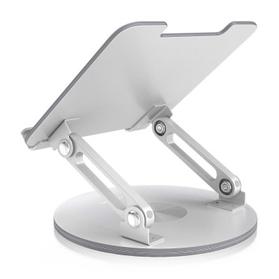 AISENS Soporte de Sobremesa Giratorio Ajustable Para Portatil  Tablet 7-13, Plata
