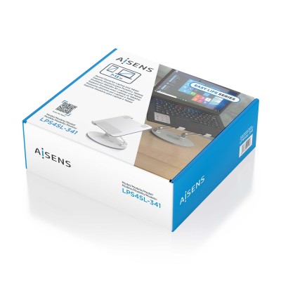 AISENS Soporte de Sobremesa Giratorio Ajustable Para Portatil  Tablet 7-13, Plata