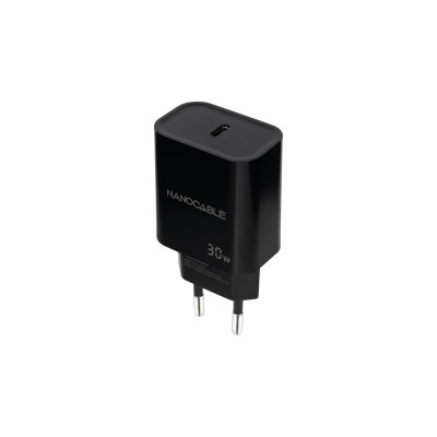 Nanocable Cargador USB-C PD 30W, Negro