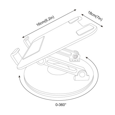 AISENS Soporte de Sobremesa Giratorio Ajustable Para Portatil  Tablet 7-13, Plata