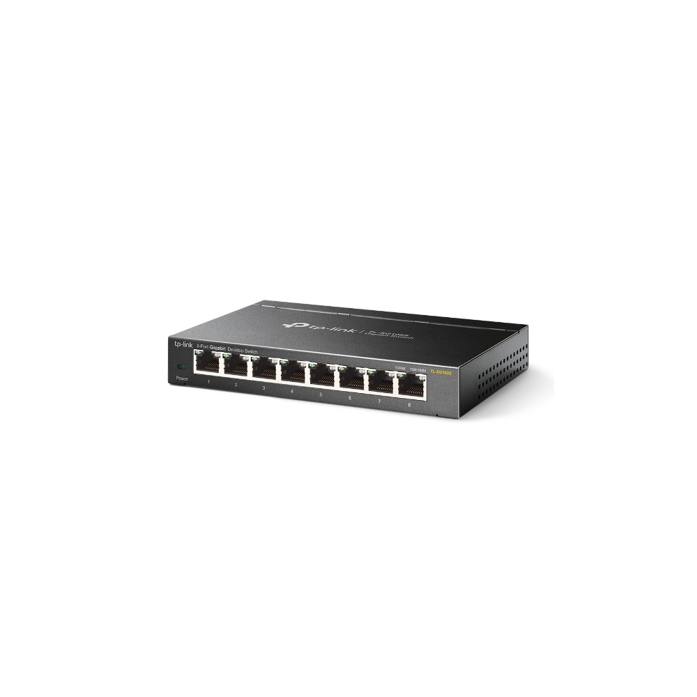 TP-Link TL-SG108S No administrado Gigabit Ethernet (101001000) Negro