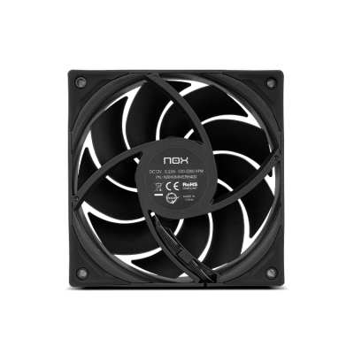 NOX NXHUMMERH400 sistema de refrigeración para ordenador Procesador Refrigerador de aire 12 cm Negro