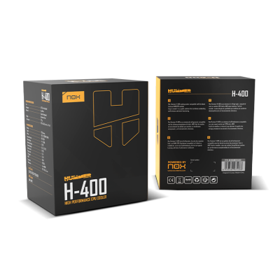 NOX NXHUMMERH400 sistema de refrigeración para ordenador Procesador Refrigerador de aire 12 cm Negro