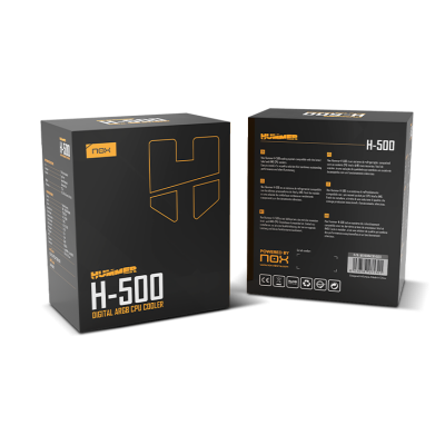 NOX NXHUMMERH500 sistema de refrigeración para ordenador Procesador Refrigerador de aire 12 cm Negro