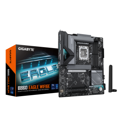 GIGABYTE B860 EAGLE WIFI6E Placa base - CPUs Intel Core Ultra, VRM de 12+1+2+1 fases, hasta 9066MHz DDR5, 1xPCIe 5.0 + 2xPCIe 4