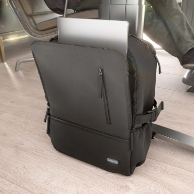 AISENS Mochila Deportiva Repelente Al Agua Para Portatil 15.6, Negro