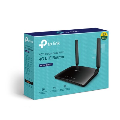 TP-Link Archer MR200 router inalámbrico Ethernet rápido Doble banda (2,4 GHz  5 GHz) 4G Negro