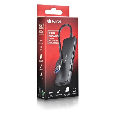 NGS IHUB READER USB 3.2 Gen 1 (3.1 Gen 1) Type-A 5000 Mbits Negro