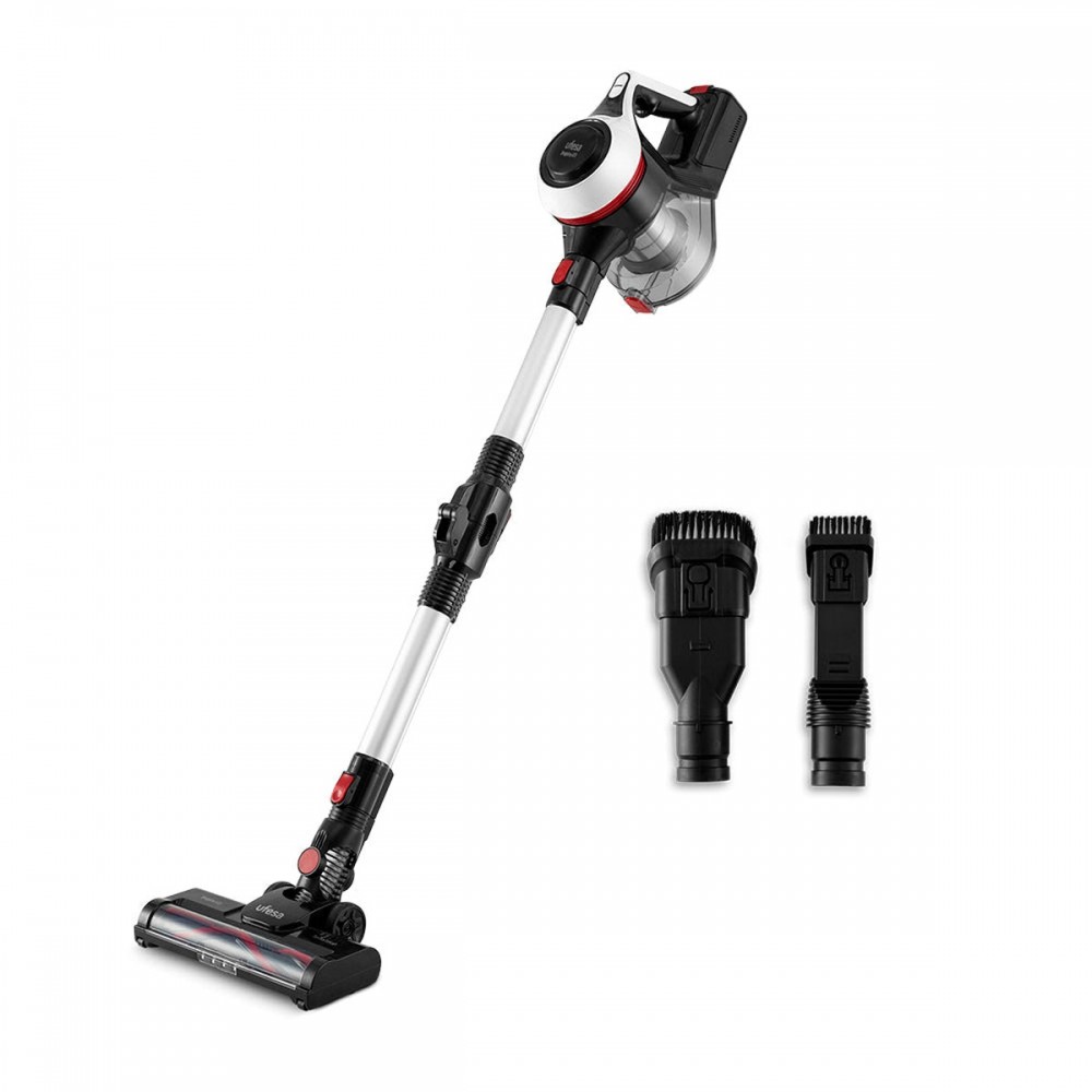 Ufesa Inspire U3 Digital Aspiradora escoba 2 en 1 Corriente alterna Secar Sin bolsa 0,8 L 130 W Negro, Rojo, Blanco 2 Ah
