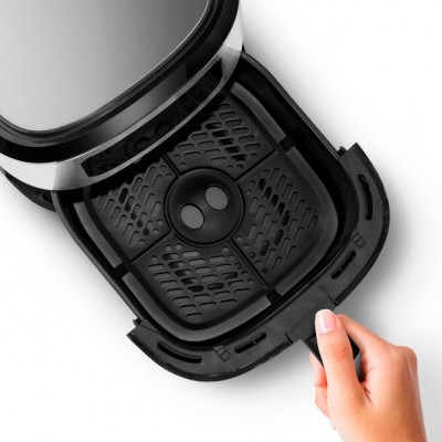 Ufesa 72805690 freidora Sencillo 6,5 L Independiente Freidora de aire caliente Negro, Acero