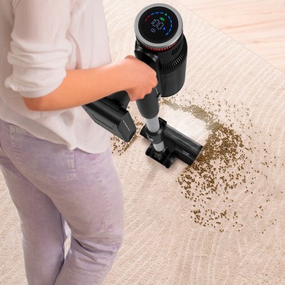 Ufesa Inspire U7 Digital Aspiradora escoba 2 en 1 Corriente alterna Secar Sin bolsa 0,6 L 500 W Negro, Gris 2 Ah