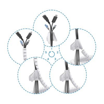 AISENS A151-0917 organizador de cables Universal Pasacables Blanco 1 pieza(s)