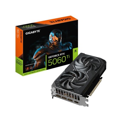 GIGABYTE GeForce RTX 5060 Ti WINDFORCE MAX OC 16G Tarjeta Gráfica – 16 GB GDDR7, 128 bits, PCI-E 5.0, 2587 MHz Frecuencia del n