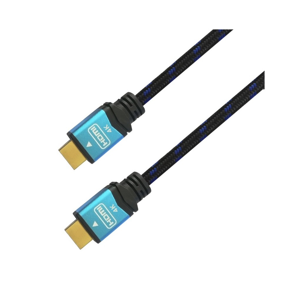 AISENS Сable, HDMI, 2.0, Premium alta velocidad  HEC, 4k@60 Hz, 18 Gbps, AM-AM, NegroAzul, 5.0 m