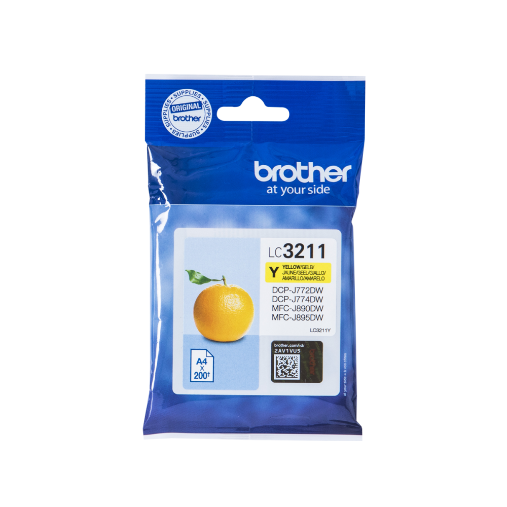 Brother LC-3211Y cartucho de tinta Original Rendimiento estándar Amarillo