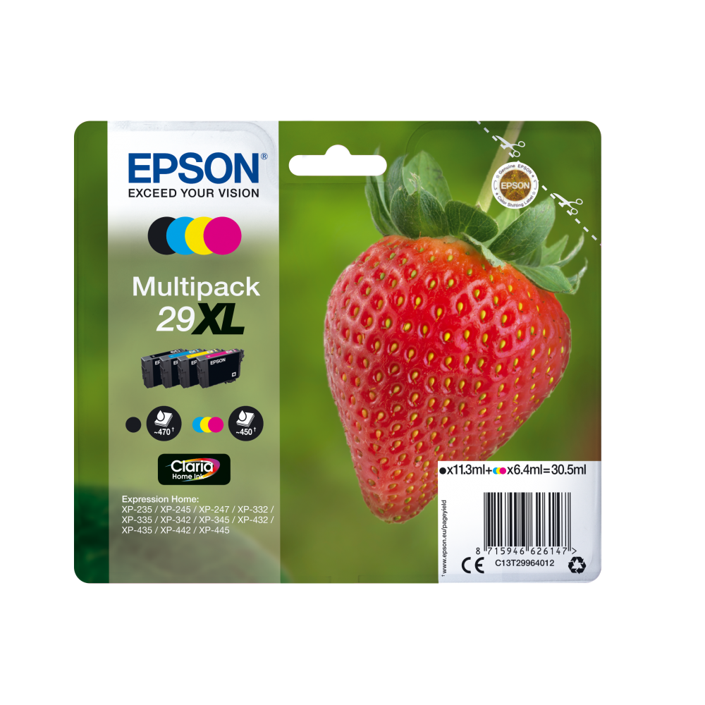 Epson Strawberry Multipack 4-colours 29XL Claria Home Ink
