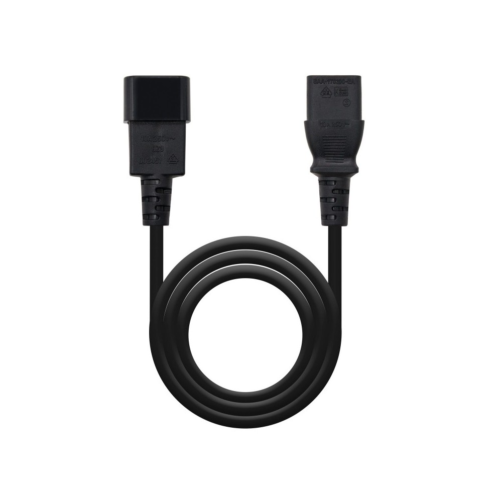 Nanocable Cable alimentación CPU, C13H-C14M, negro, 3.0m
