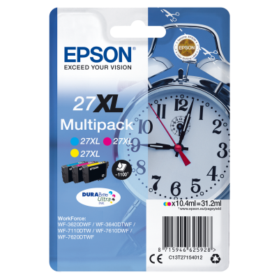 Epson Alarm clock Multipack 3-colour 27XL DURABrite Ultra Ink