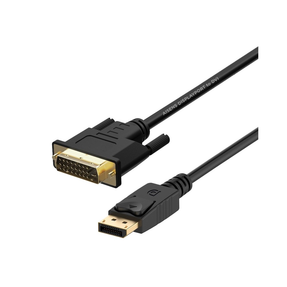 AISENS Cable conversor DisplayPort a DVI, DPM - DVIM, Negro, 2.0m