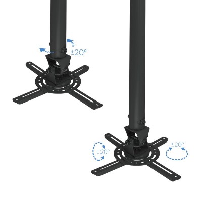 TooQ SOPORTE UNIVERSAL DE TECHO GIRATORIO 360º E INCLINABLE PARA PROYECTOR NEGRO