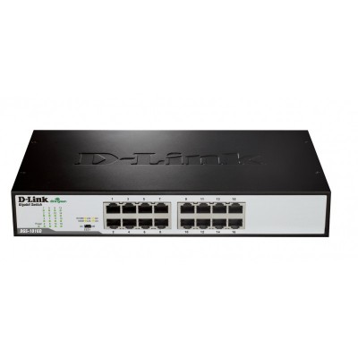 D-Link DGS-1016DE switch No administrado Negro, Metálico