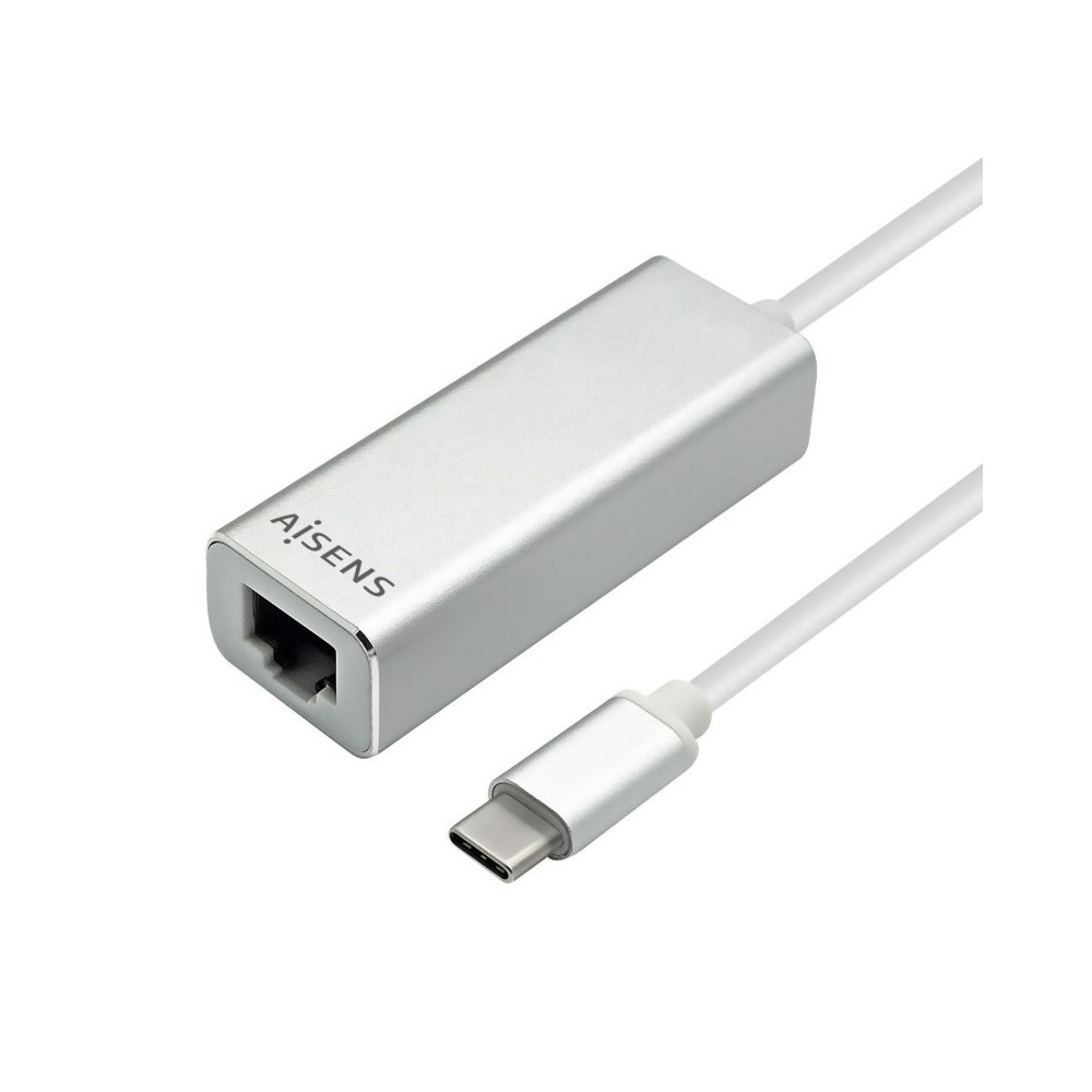 AISENS Conversor USB 3.1 Gen1 A USB C A Ethernet Gigabit 101001000 Mbps, 15cm