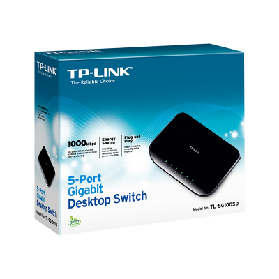 TP-Link TL-SG1005D No administrado Gigabit Ethernet (101001000) Negro