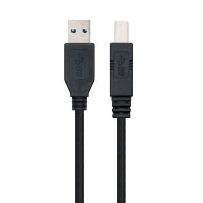 Nanocable 10.01.0802-BK cable USB 2 m USB 3.2 Gen 1 (3.1 Gen 1) USB A USB B Negro