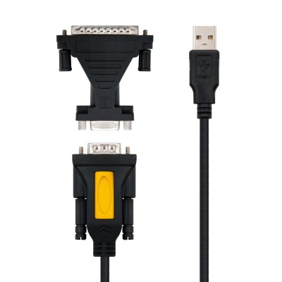 Nanocable CONVERTIDOR USB A SERIE, TIPO AM-RS232 DB9M DB25M, 1,8 M