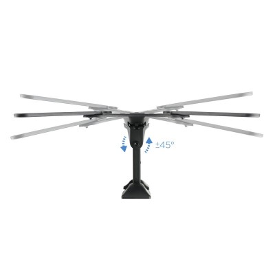 TooQ Soporte Giratorio e Inclinable para Monitor  TV LCD, Plasma de 23”- 55”, con Dos Pivotes, Negro