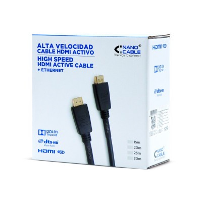 Nanocable CABLE HDMI V1.4 (ALTA VELOCIDAD  HEC) CON REPETIDOR, AM-AM, 20 M