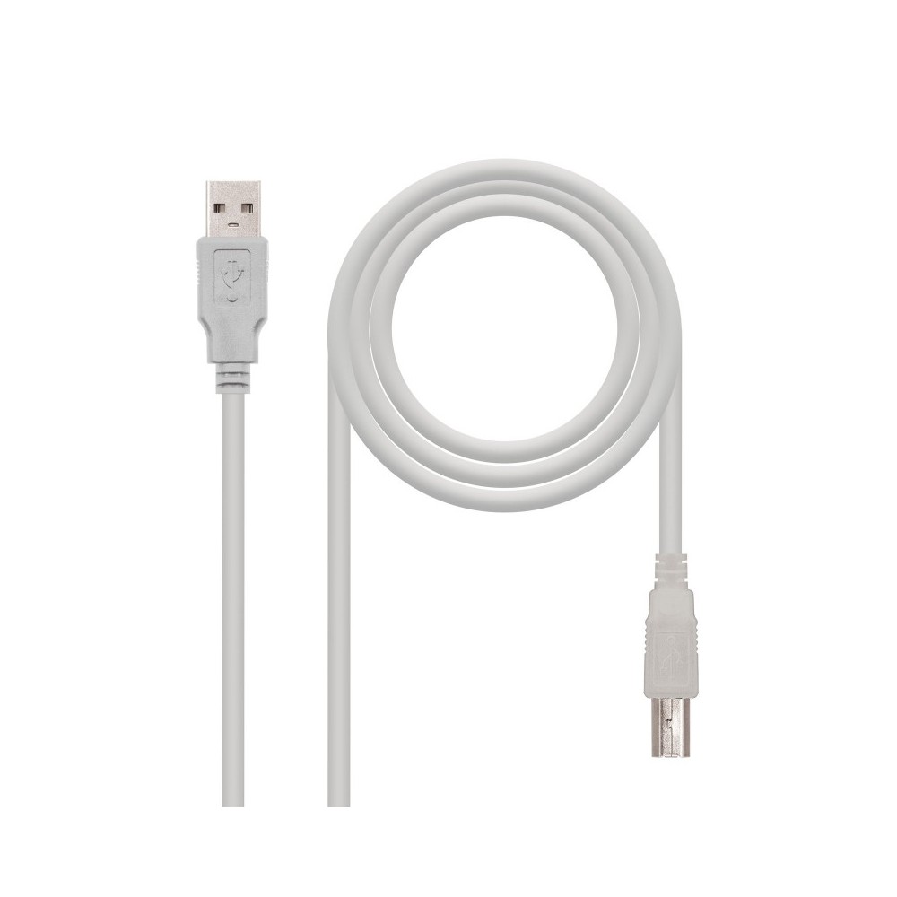 Nanocable CABLE USB 2.0 IMPRESORA, TIPO AM-BM, BEIGE, 1.0 M