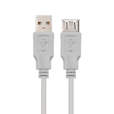 Nanocable CABLE USB 2.0, TIPO AM-AH, BEIGE, 3.0 M