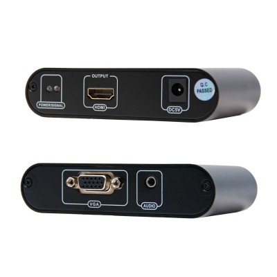 Nanocable Conversor SVGA+Audio a HDMI con Alimentación, SVGAH+Jack 3.5H-HDMI AH, Negro