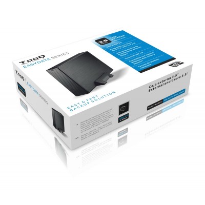 TooQ CAJA HDD 3,5" SATA A USB 2.03.0 NEGRA