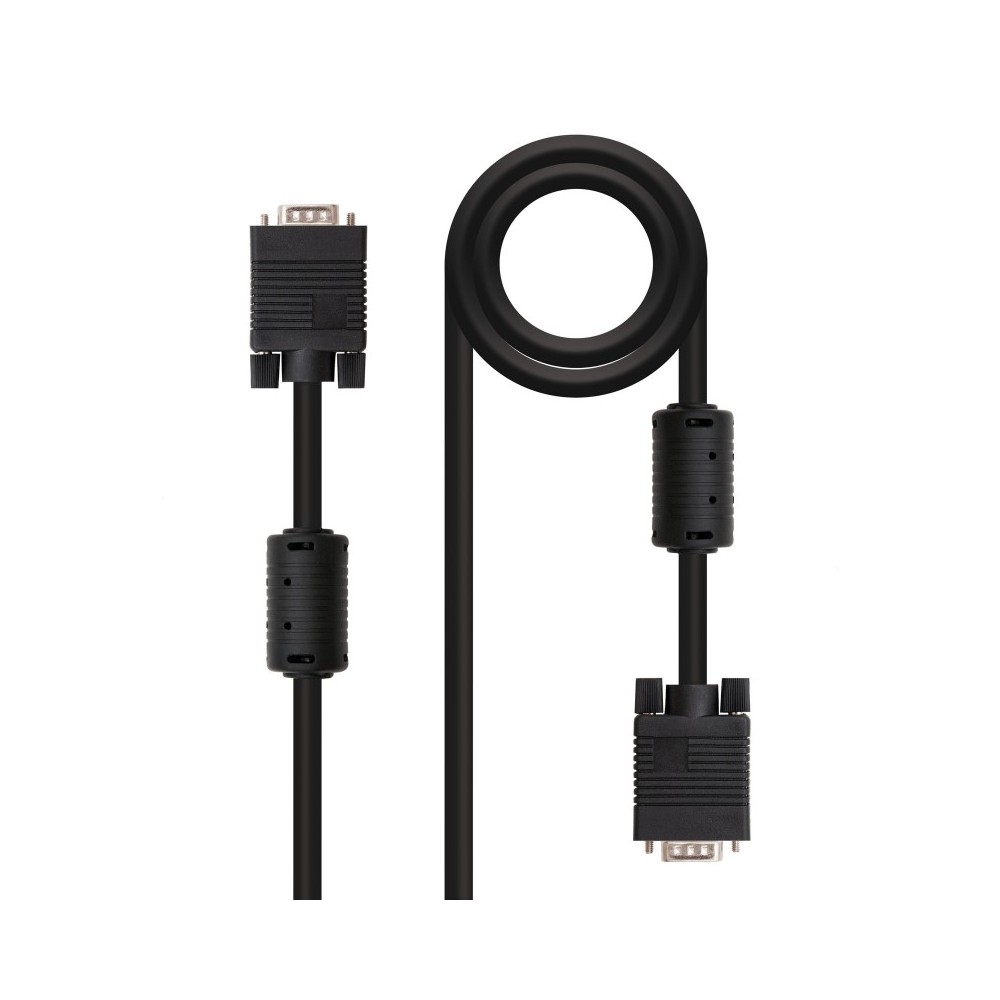 Nanocable 10.15.0101 cable VGA 1 m VGA (D-Sub) Negro