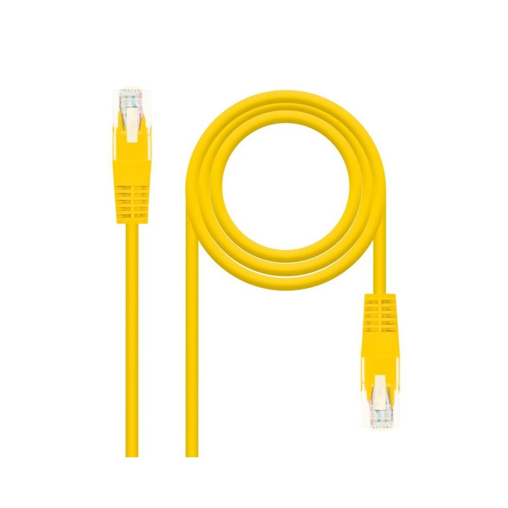 Nanocable CABLE RED LATIGUILLO RJ45 CAT.6 UTP AWG24, AMARILLO, 0.5 M