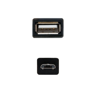 Nanocable CABLE USB 2.0 OTG, TIPO MICRO BM-AH, NEGRO, 15 CM