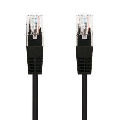 Nanocable CABLE RED LATIGUILLO RJ45 CAT.5E UTP AWG24, NEGRO, 0.5 M