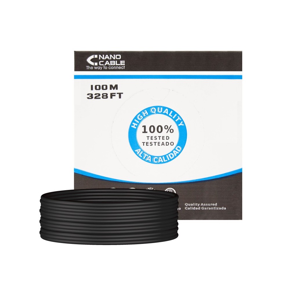 Nanocable Cable Red RJ45 Cat.5e UTP Rigido AWG24 Exterior, 100 M