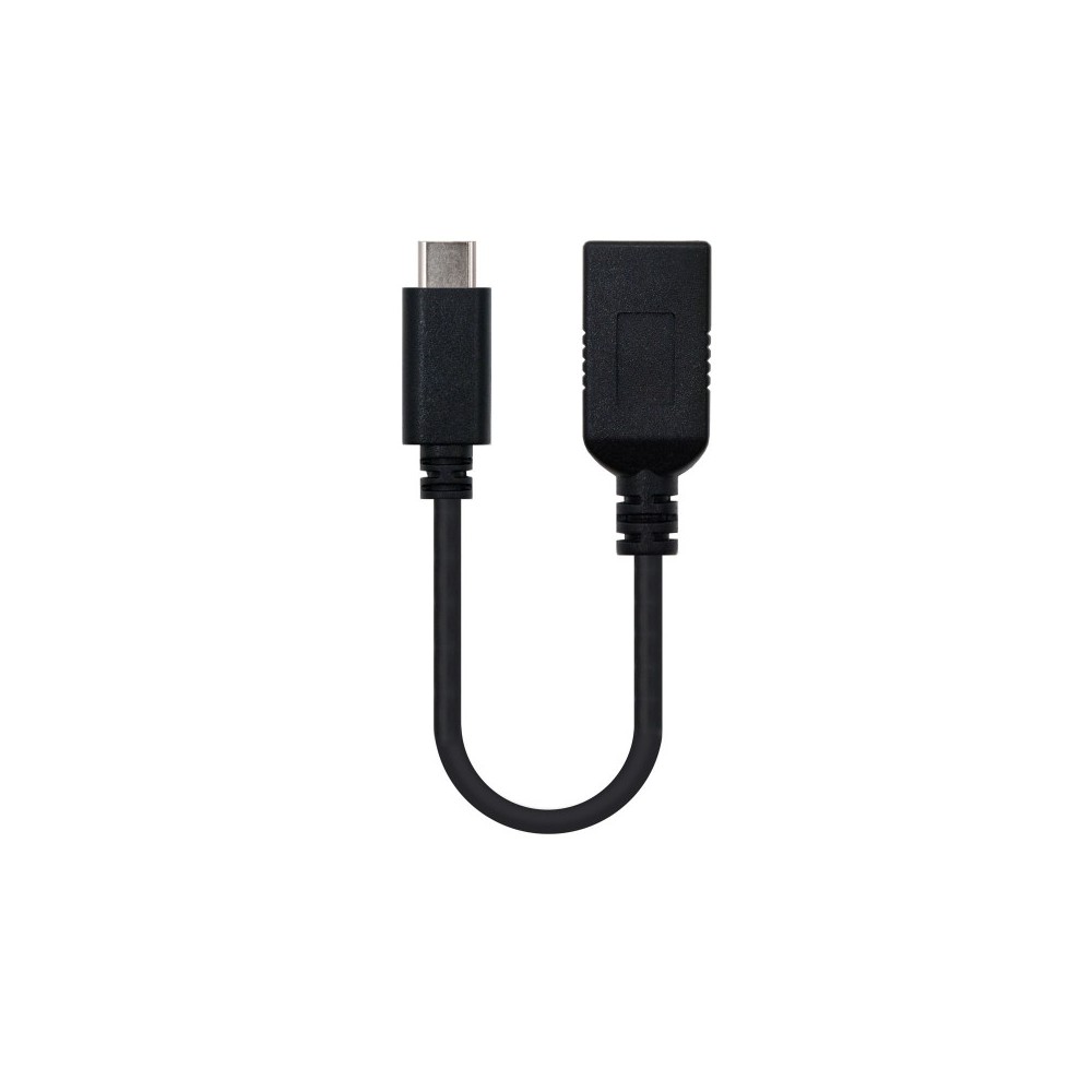 Nanocable USB 3.1, 0.15m cable USB 0,15 m USB 3.2 Gen 2 (3.1 Gen 2) USB A USB C Negro