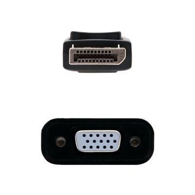 Nanocable Conversor DisplayPort a sVGA, DisplayPortM-sVGAH, Negro, 15 cm