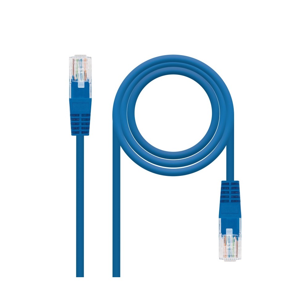 Nanocable CABLE RED LATIGUILLO RJ45 CAT.6 UTP AWG24, AZUL, 0.5 M