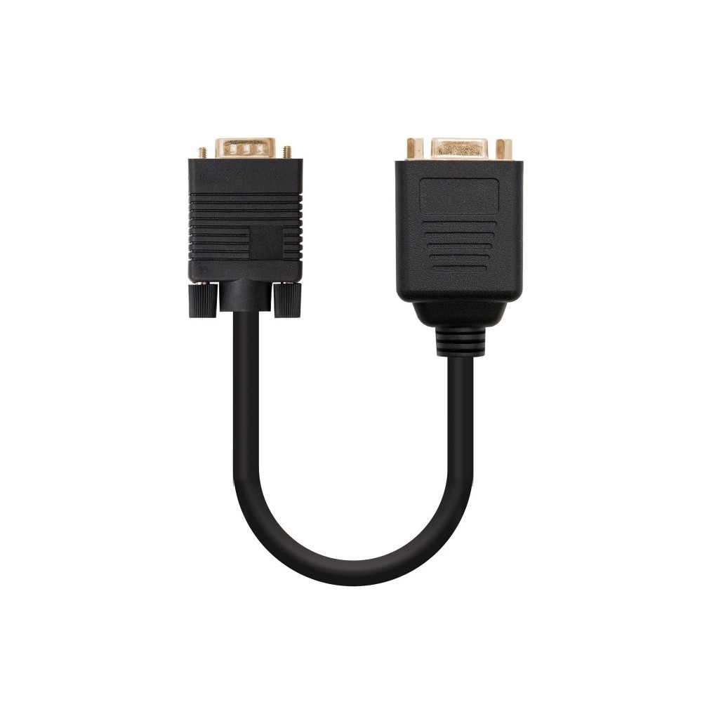 Nanocable CABLE BIFURCADOR SVGA(3C+9) HDB15M-2xHDB15H ORO 20 CM