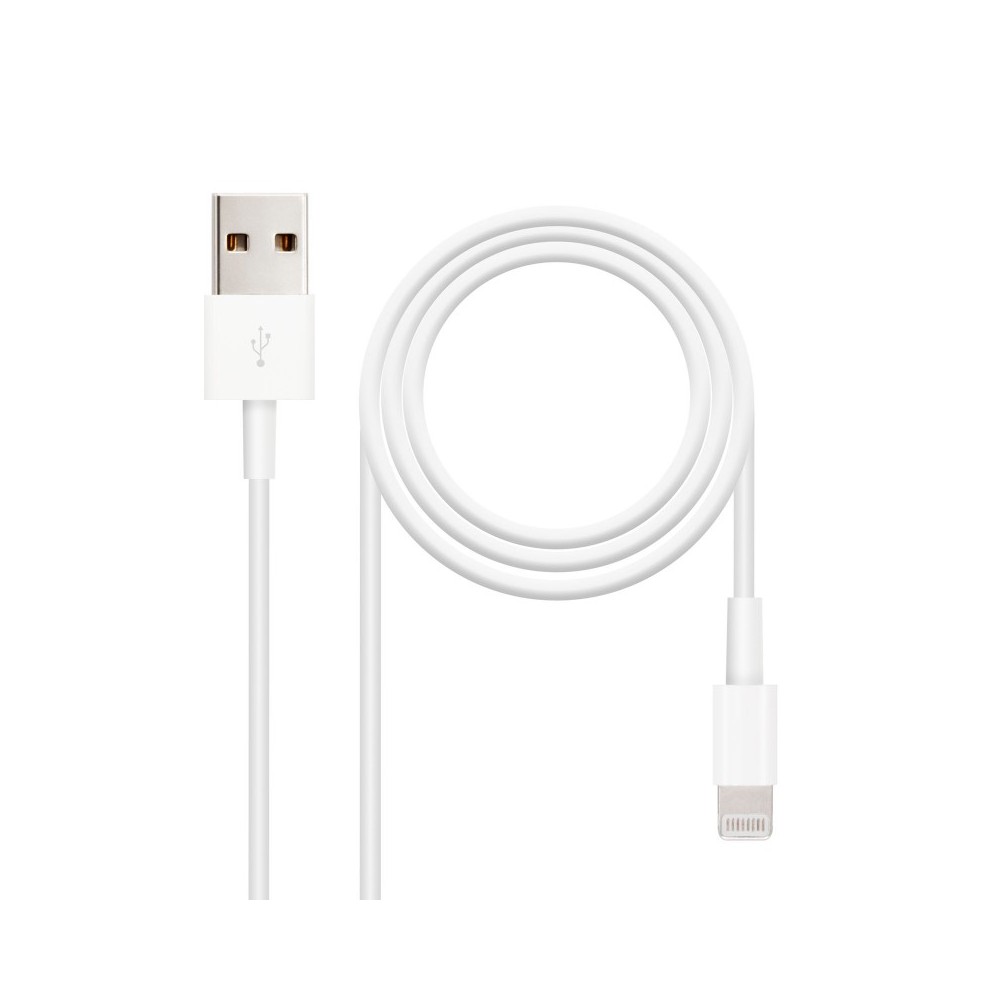 Nanocable CABLE LIGHTNING IPHONE A USB 2.0, IPHONE LIGHTNING-USB AM, 1.0 M