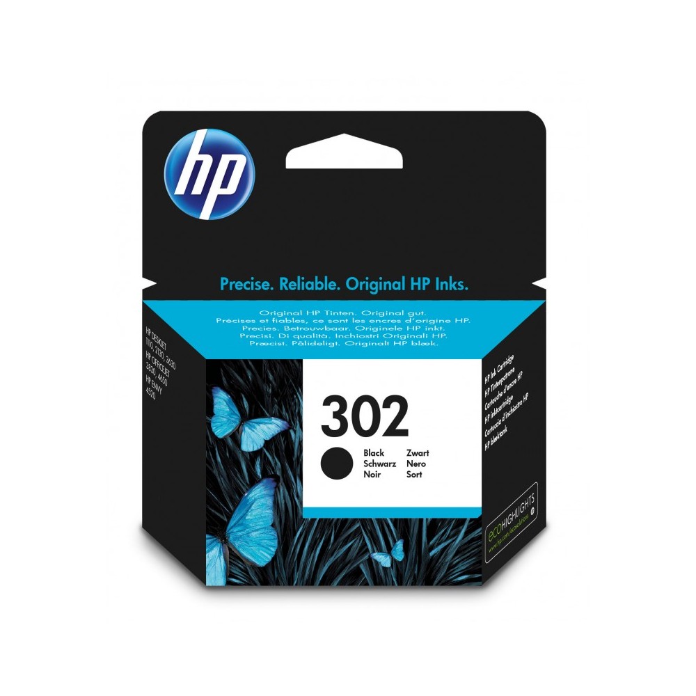 HP Cartucho de tinta original 302 negro