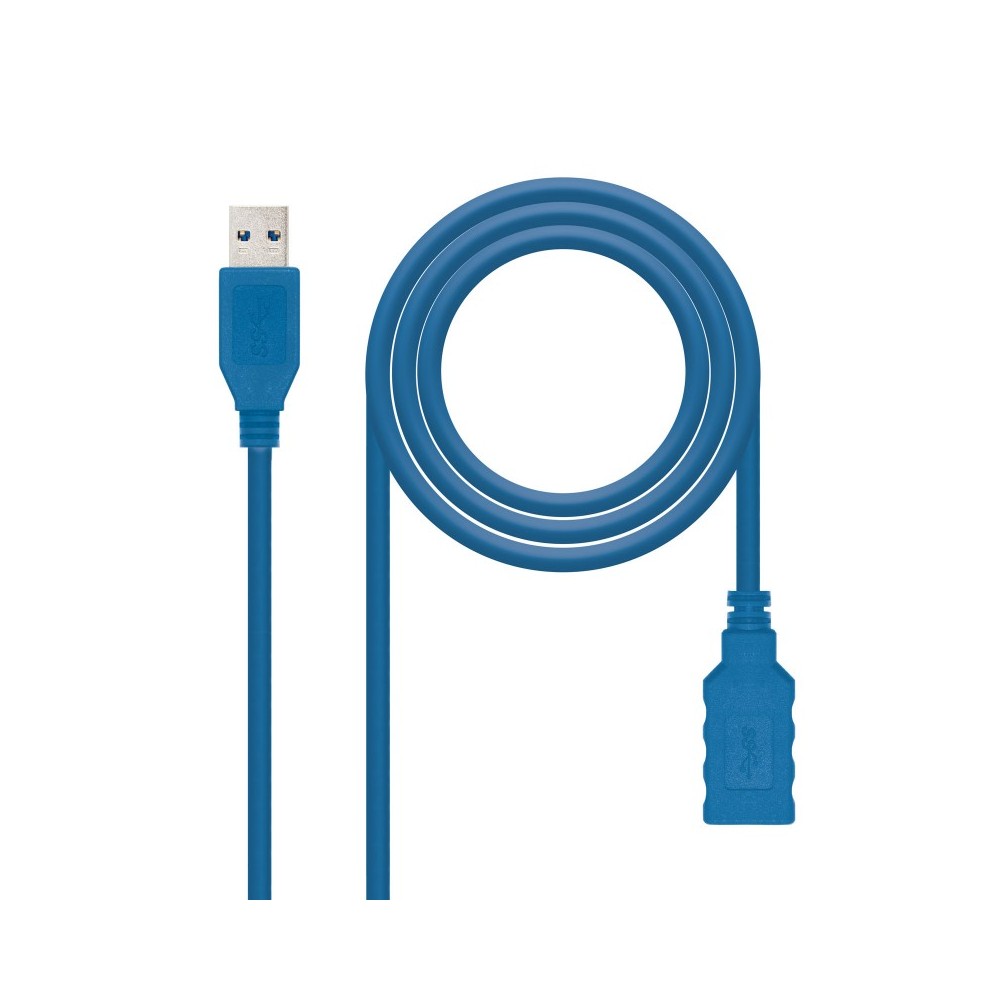 Nanocable 10.01.0901-BL cable USB 1 m USB 3.2 Gen 1 (3.1 Gen 1) USB A Azul