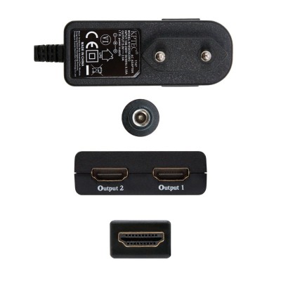 Nanocable HDMI DUPLICADOR V1.3 1X2 CON ALIM. Y PIGTAIL 50 CM