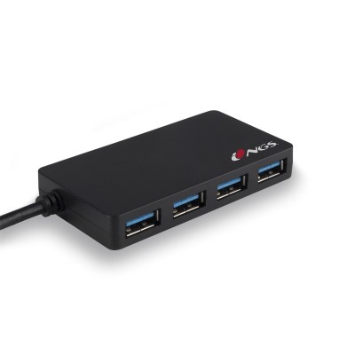 NGS iHub 3.0 USB 3.2 Gen 1 (3.1 Gen 1) Type-A 5000 Mbits Negro