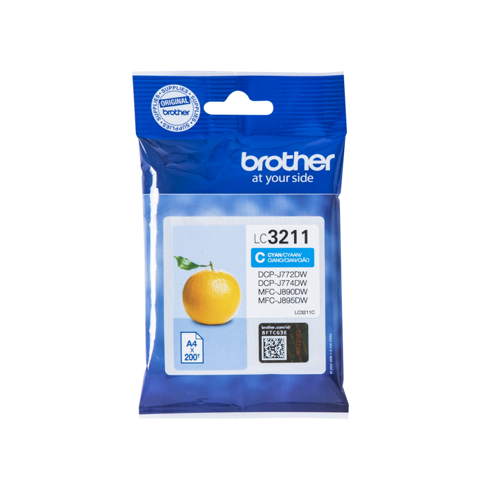 Brother LC-3211C cartucho de tinta Original Rendimiento estándar Cian
